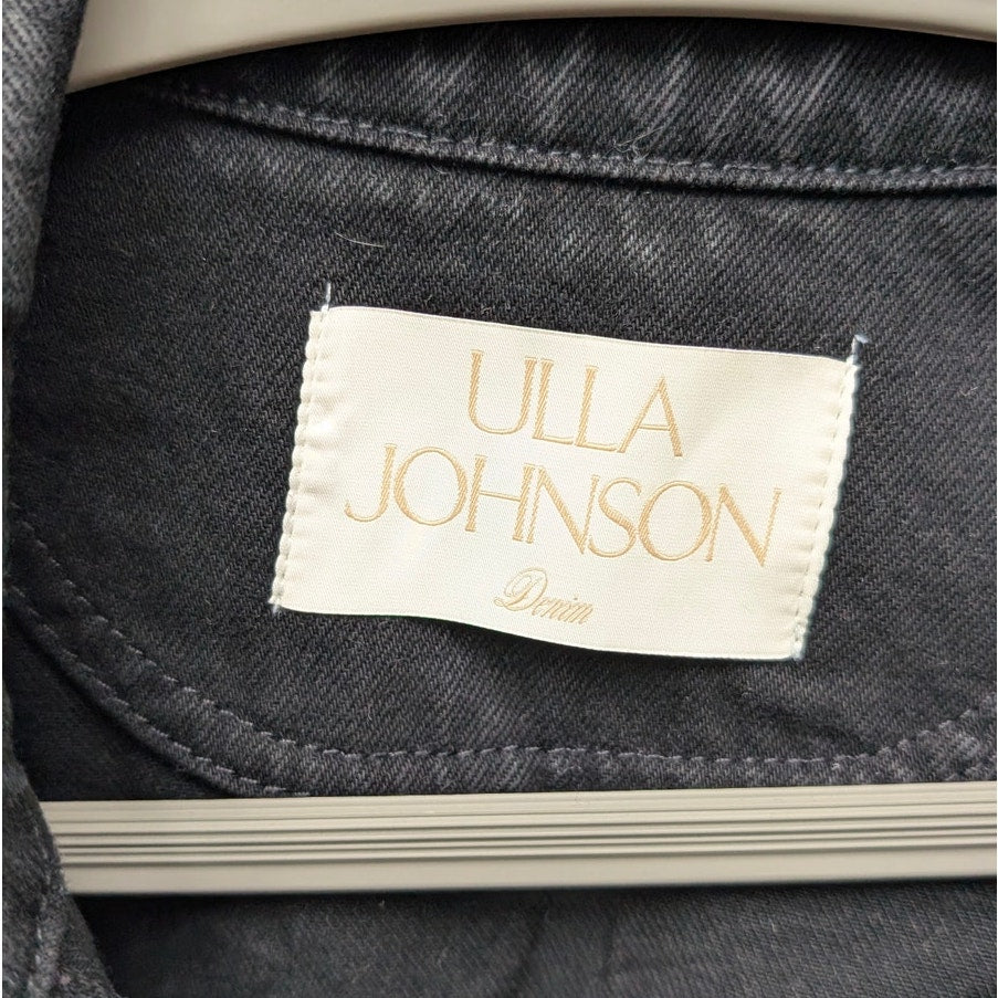 Ulla Johnson Cosette Black Denim Boxy Button Jacket