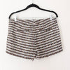 NWT Thakoon Black Multi Tweed Cotton Striped Fringed Shorts w/Pockets, size 6