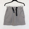 Moussy Mini Skirt Womens 1/S Gray Cotton A-line Pockets Belted