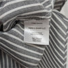 Veronica Beard Grant Cold Shoulder Gray/White V-Neck Button Striped Top, size 8