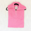 COS Open-Side Mohair Vest Womens OS Pink Sleeveless Half Zip