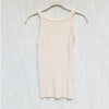 Coiplanet Top Womens Cream Sleeveless Knit Slim Fit Tank