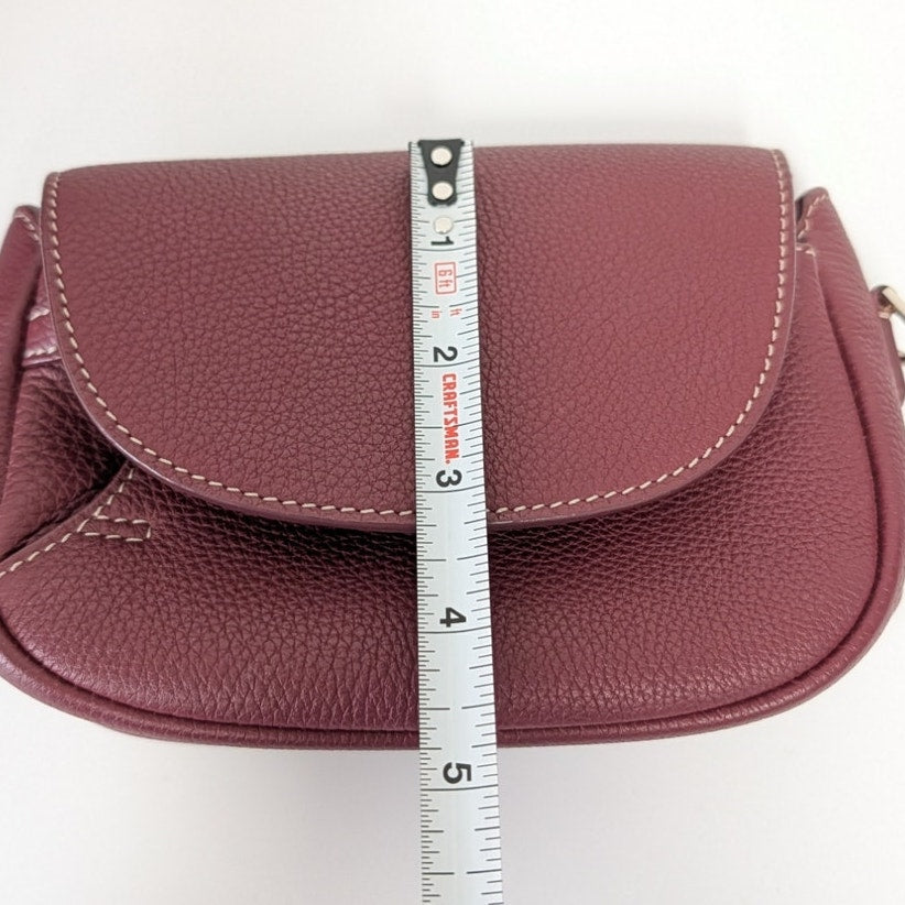 Loro Piana Wine/Burgundy 100% Lambskin Leather Small Bag