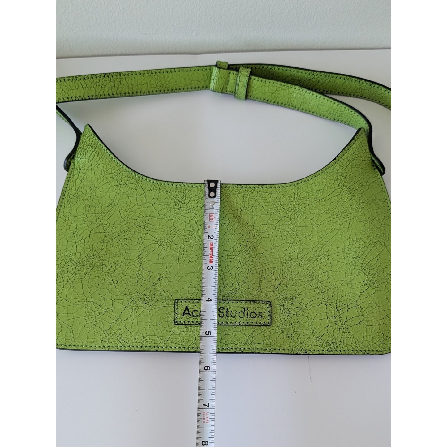 Acne Platt Lime Green Shoulder Bag