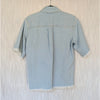 COS Frayed Short-Sleeved Denim Shirt Womens 4 Blue Cotton Contrast Button-Up