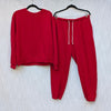 Z Supply Red Sweat Fleece Set: Sweatshirt, size L & Stadium Jogger, size XL