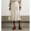 Max Mara Leisure Alessio Skirt Womens 8 Cream Sarin High Rise A-line Midi