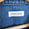 Anine Bing Paxton Shirt Jacket Womens L Blue Denim Cotton Relaxed Long Sleeve