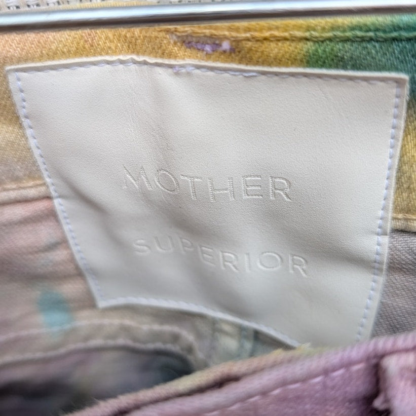 NWT Mother Superior The Tripper Swirling Secrets Tie Dye High Waist Jeans, sz 25
