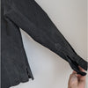 AMI Vintage 80's Black Suede Leather Button Shirt Jacket Shacket, size S