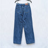 Evermore Jeans Womens S Blue Denim High-rise Wide Leg Straight