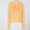 Rag & Bone Organic Cotton Sweater Knit Hoodie In Saffron Womens L Orange