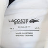 Lacoste Sport Water-Resistant Tennis Track Jacket Size S White Logo Full Zip