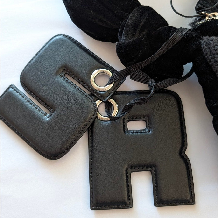 NWT Sonia Rykiel Black Camera Velvet Logo Mini Bag Adjustable Strap
