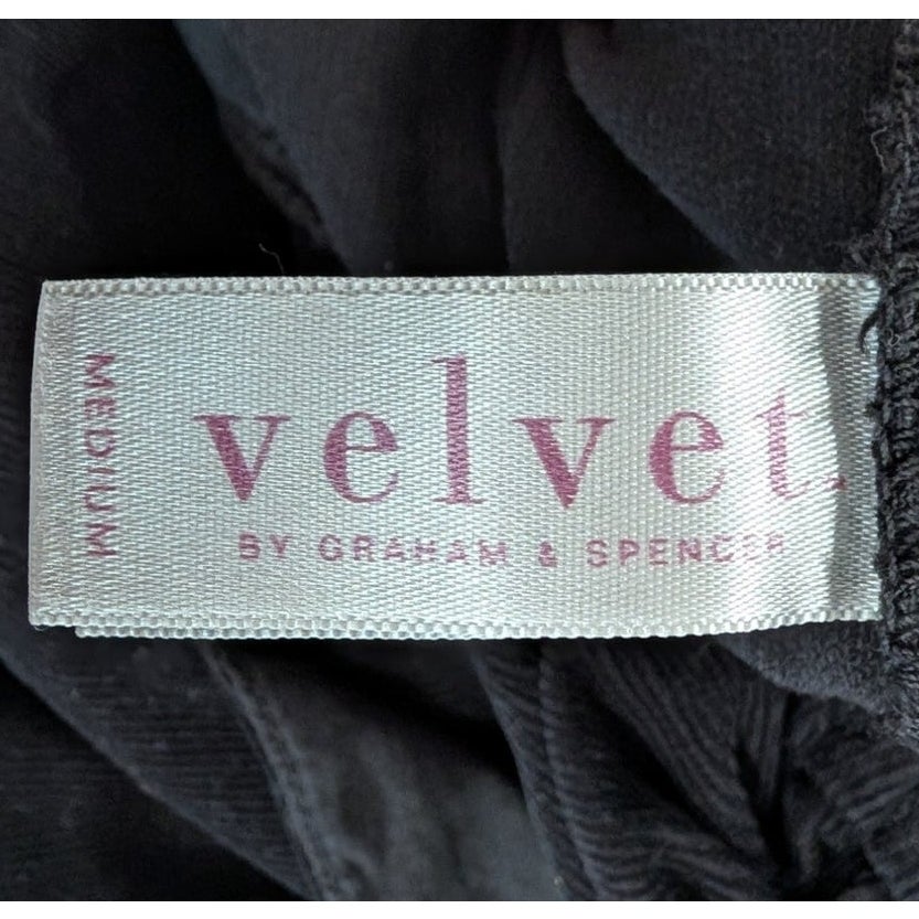 Velvet by Graham & Spencer Laney Cropped Corduroy Pants Black M