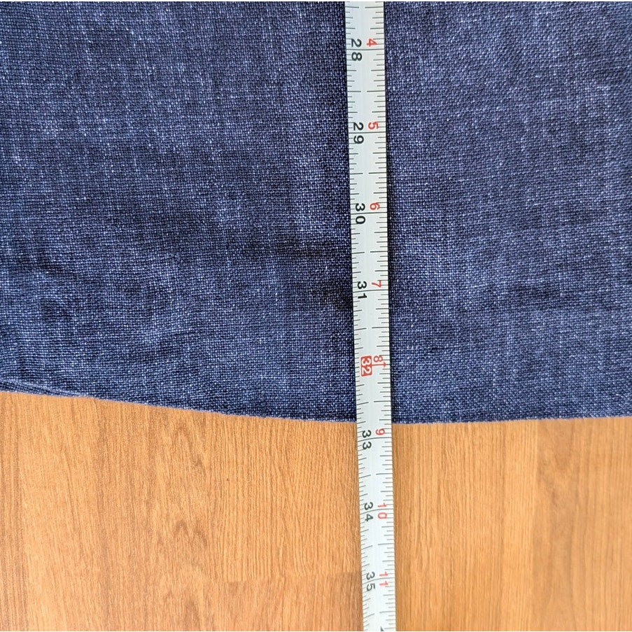 Theory Linen Dress Womens S Navy Sleeveless Deep V-neck Shift A-line Mini