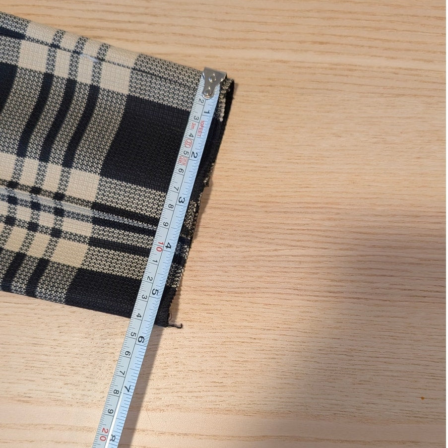 Brian Dales Pants Womens IT 44/M Black/Cream Check Plaid Wool Mid-rise Chino NWT