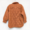 Madewell Airpuff Shirt Jacket Womens S Brown Oversized Quilted Button Front