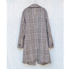 Express Plaid Double-Breasted Wool-Blend Topcoat Unisex Mens L Brown Long NWT