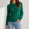 Lauren Ralph Lauren Green Cable Knit Cotton Long Sleeve Sweater, size S