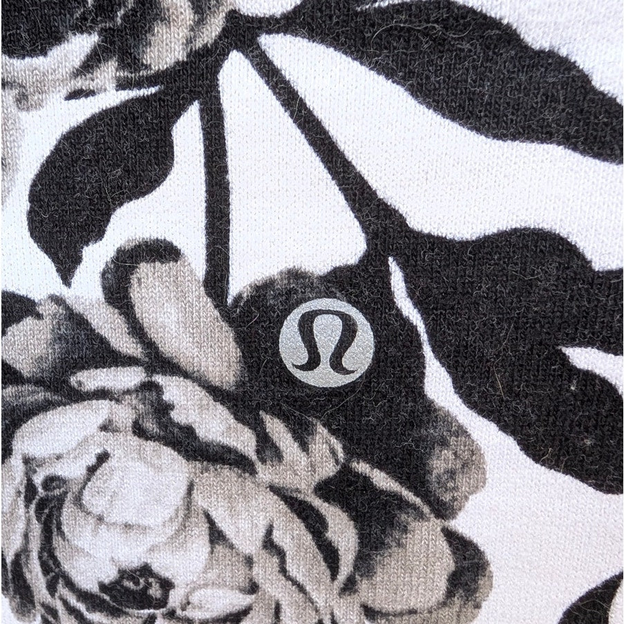 Lululemon W4C84S Floral Brisk Bloom Calm & Cozy Full Zip Hooded Jacket, size 4