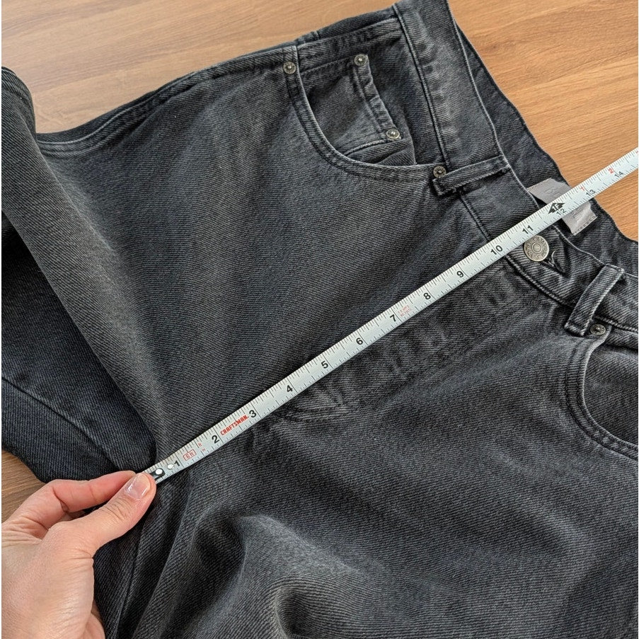 Boyish The Timmy Ultra High-Rise Straight Jeans Womens 29 Black Denim Ankle