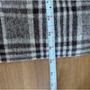 Express Plaid Double-Breasted Wool-Blend Topcoat Unisex Mens L Brown Long NWT