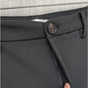Zara Pants Womens XS Full Length Trousers Black Pleated Straight Leg Ankle Slit