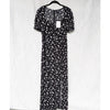 NWT Bardot Millie Black Abstract Spot Short Sleeve Midi Maxi Dress, size 6/S