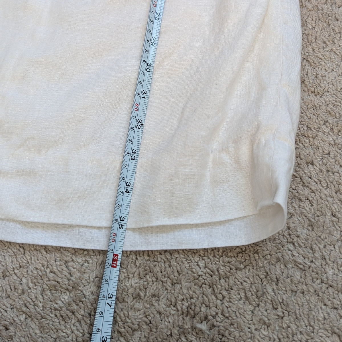 J.Crew White Linen/Cotton Ruffled Sleeve Mini Knee Length Sundress Dress, size 0