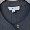A.L.C. Markle Top Blouse Womens 2 Black Crewneck Button-up Long Sleeve