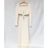 Cult Gaia Fergie Off White Cutout Ribbed-knit Midi Maxi Dress, size M
