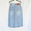 Free People One Teaspoon Rocko Denim A-line Midi Skirt Ocean, size 27