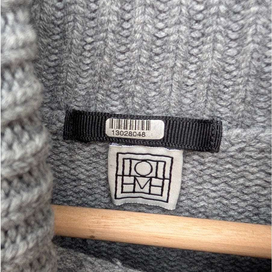 Totême Toteme Gray Cambridge 100% Merino Wool Turtleneck Sweater, size L