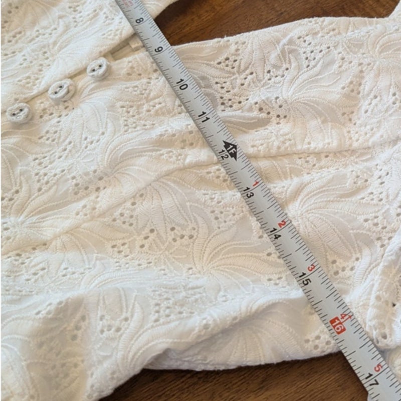 Nicholas Celie Dress Womens 6 NWT White Cotton Featherington Eyelet Midi/Maxi