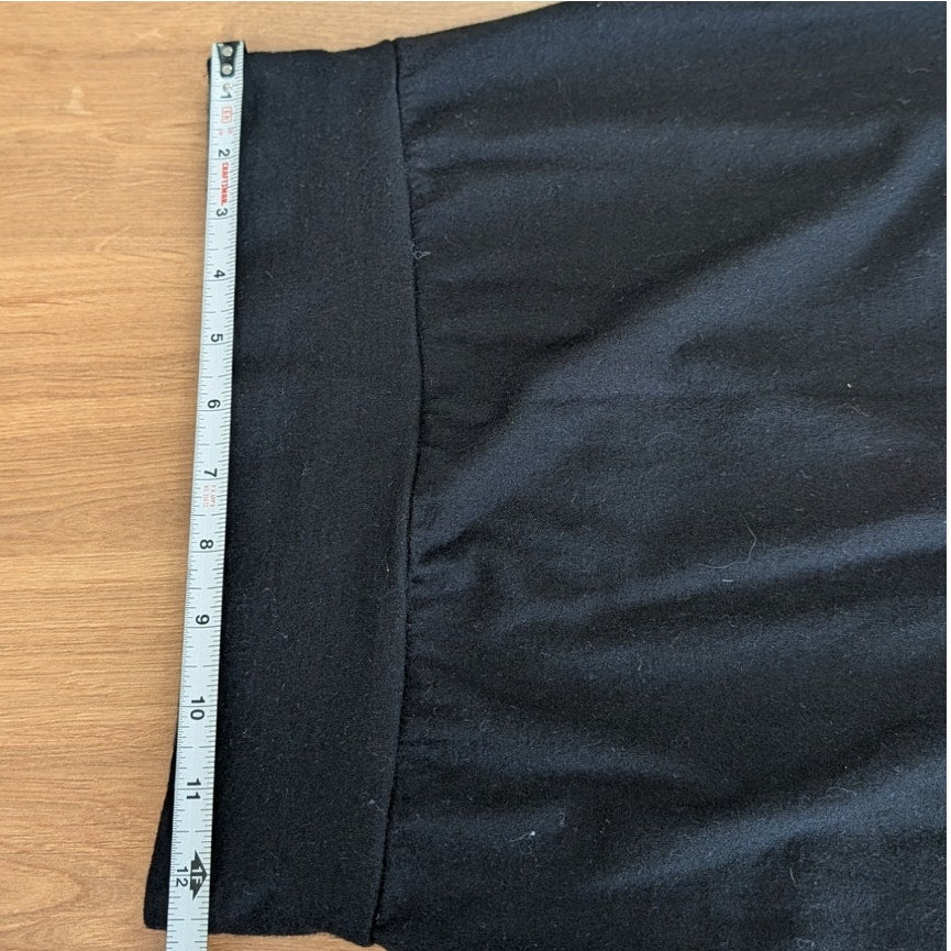 Labo.Art Gonna Penna Wool Midi Skirt Womens 0 Black High-rise Straight Italy NWT