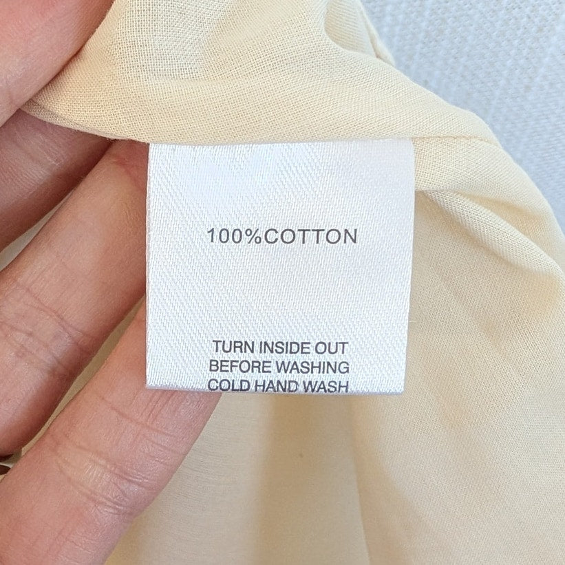 Sabo Dimmi Dress Womens 2 Yellow Cotton Sleeveless One Shoulder Mini NWT