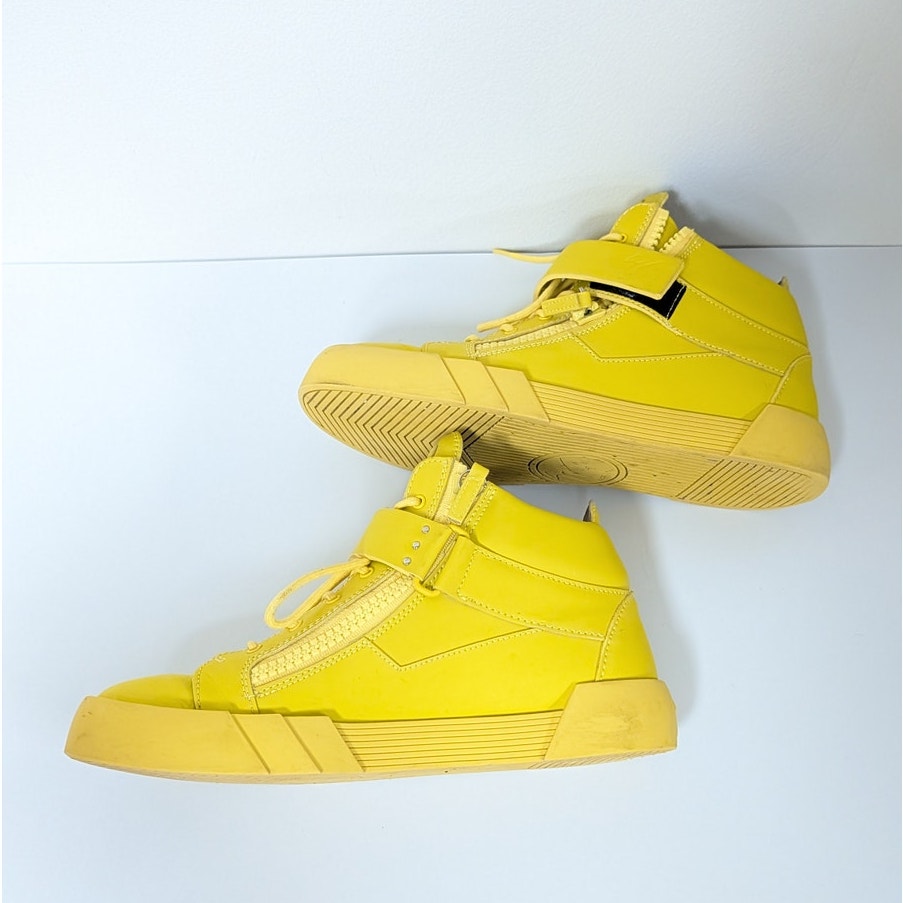 Giuseppe Zanotti The Shark Strap Leather Zip High Sneakers Womens EU41/US11