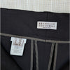 Brunello Cucinelli Luxury Wool Tailored Trousers with Monili Womens 8 Pleated