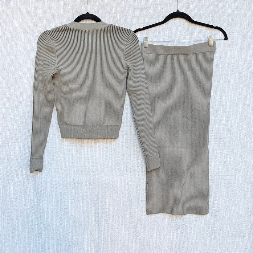 Anine Bing Matching Knit Set Womens S Layla Cardigan & Julian Pencil Skirt NWT