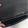 Casadei Suede Print Chain Crossbody Clutch Shoulder Bag Womens in Black