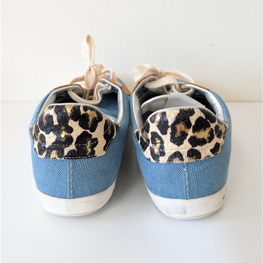 Zadig & Voltaire Jean Denim Sneakers Womens EU40/US 9.5 Multi Lace-up Low Top