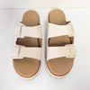 Nisolo Ella Flatform Slide Sandals Womens 11 Tan Bone Leather Slip On Straps EVA