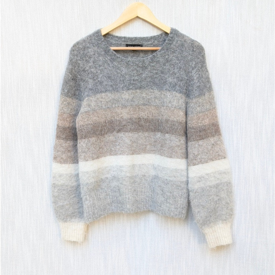 Banana Republic Vernice Ombre Alpaca Blend Striped Long Sleeve Sweater, size M