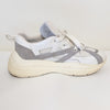 Prada 1E909L Leather Sneakers Womens EU39.5/US 9.5 White Low Top Striped