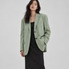 Theory Galena Boxy Oversized Linen Jacket Blazer Womens M/L Green Leaf NWT