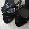 Magda Butrym Berlin Crystal Velvet Sandals Heeled Italy Shoes, size 40/US 10
