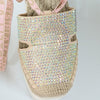 Stella McCartney Gaia Crystal Ankle-Wrap Platform Espadrilles Womens EU 40/US 10