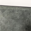 Brunello Cucinelli Green Suede Leather Pouch Cosmetic Bag Rare Womens Zipper