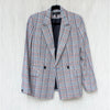 Rag & Bone Elise Wool Blend Plaid Blazer Womens 2 Gray/Blue Double-breasted